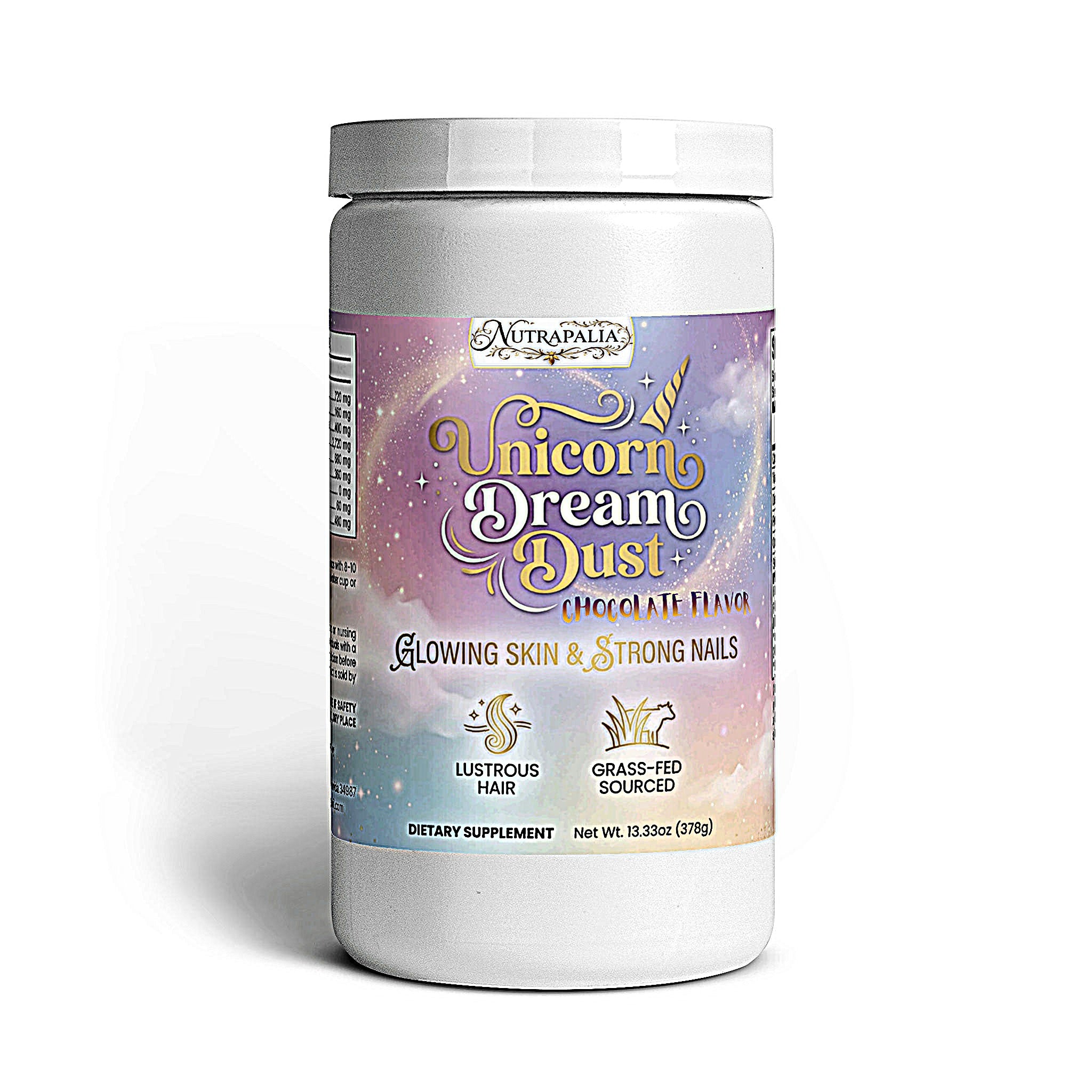 GRASS-FED COLLAGEN PEPTIDE POWDER (Unicorn Dream Dust) "CHOCOLATE FLAVOR"