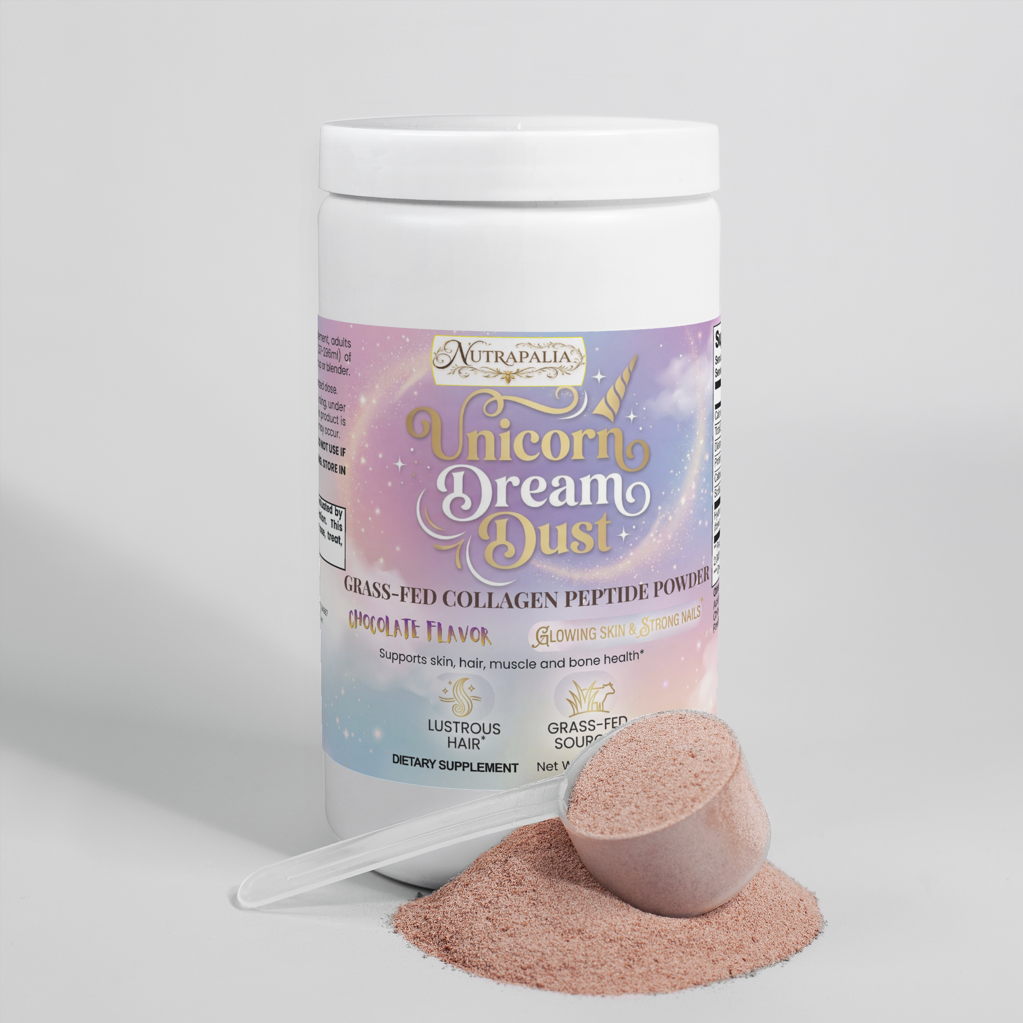GRASS-FED COLLAGEN PEPTIDE POWDER (Unicorn Dream Dust) "CHOCOLATE FLAVOR"