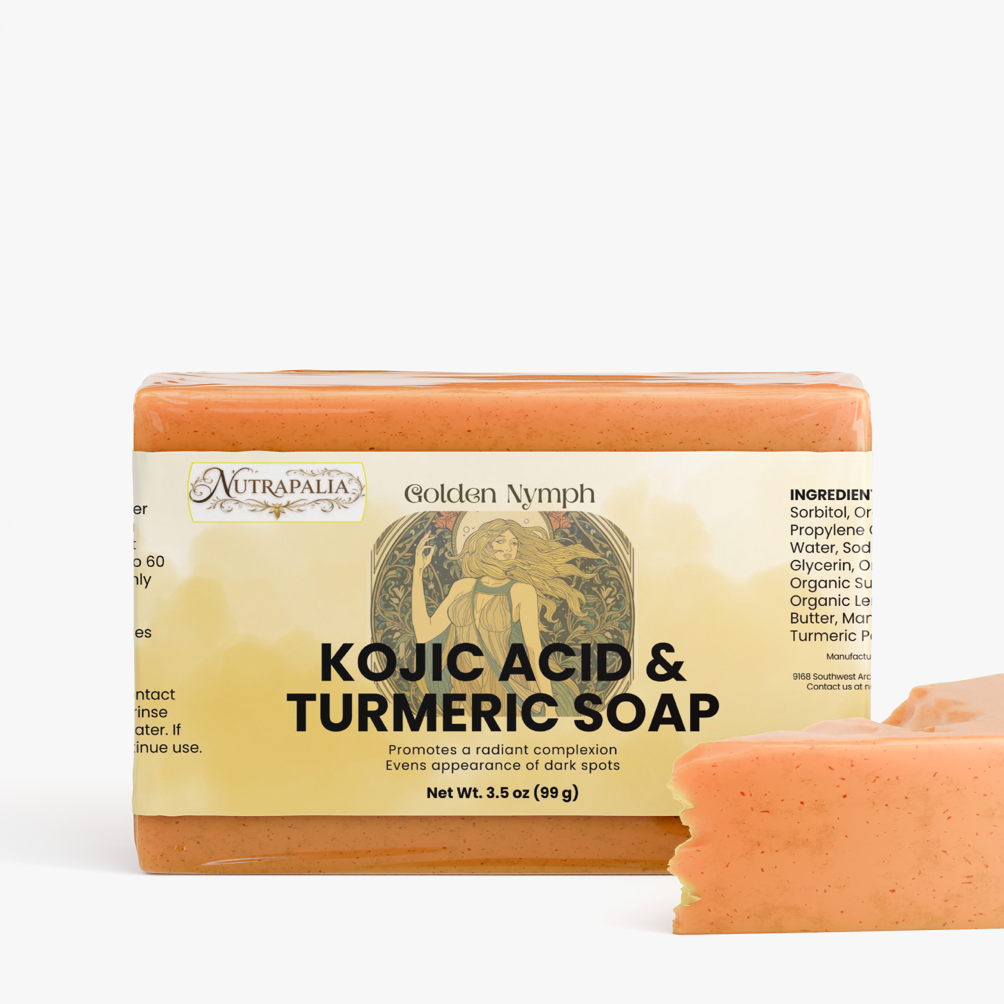 KOJIC ACID & TURMERIC SOAP (Golden Nymph)