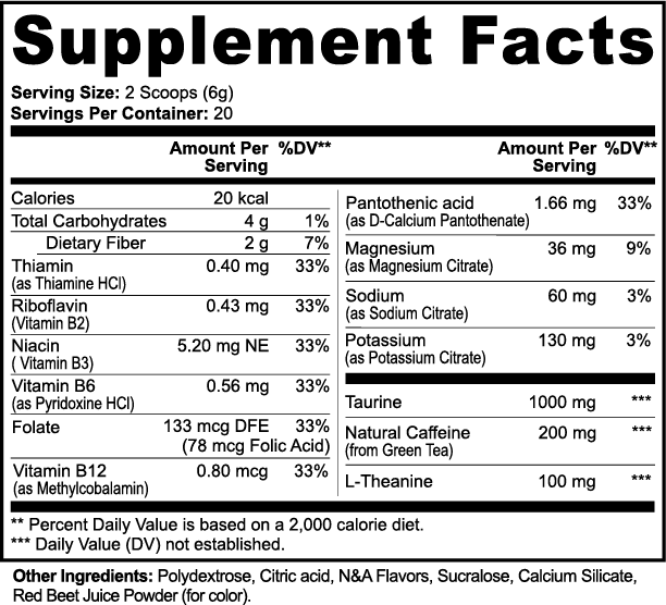 ENERGY POWDER (Moonpetal Surge) "Cotton Candy Flavor"