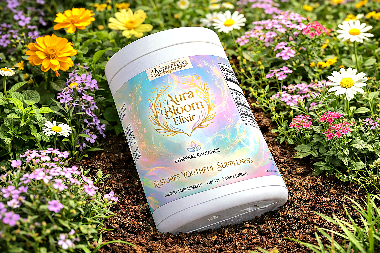 GRASS-FED HYDROLYZED COLLAGEN PEPTIDE POWDER (Aura Bloom Elixir) "UNFLAVORED"